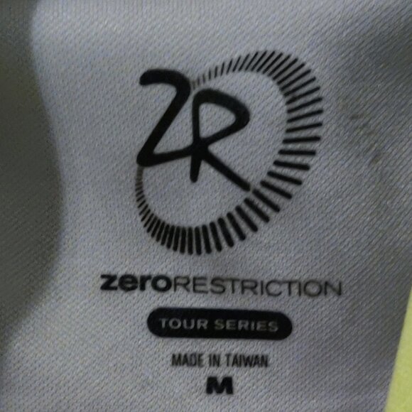 Zero Restriction Tour Series Golf Polo Neon Yellow Dalhousie Logo SIZE MEDIUM - Picture 6 of 7